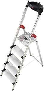 Escabeau sécurisé Pliable en Aluminium 5 marches Extra Larges Hailo ProfiStep XXL