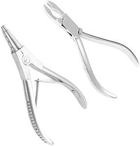 OdontoMed2011 Stainless Steel Body Piercing Plier Tool 2 'Ring Opening and Closing Pliers Ring Opener & Closer Plier Set Bead Capture Ball Closure Tattoo ODM