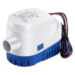 AVAKKER 12V 1100GPH Bilge Pump, Automatic Marine Submersible Water Pump for Boats, Yachts, Pools, Ponds, 1-1/8 Inch Outlet, Corrosion-Resistant, Low Noise, Easy Installation