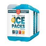 Ice Packs for Lunch Bags - Original Cool Pack | Slim & Long-Lasting Reusable Ice Pack for Lunch Box, Lunch Bag and Cooler | Freezer Packs for Coolers (Set of 10)