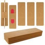 80 Pcs Kraft Bookmark Sleeves 5.9 X 1.77 Inches Resin Bookmark Holder DIY Bookmarks Blank Display Cards for Bookmark Gift Wrapping Brown Book Markers Cover Holder Small Business Packaging Supplies