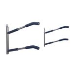 SPAREHAND Glacik Wall Mount Storage Rack - G-62L Steel Cradle Arms with 120 Lbs. Weight Capacity - 2-Tier Storage System for Fits 2 Sups, Surfboards & Skateboards - Ideal for Home & Garage Display