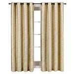 Royal Tradition Geneva 104-Inch Wide x 96-Inch Long, Set of 2 Grommet Top Blackout Curtains and Drapes, Ivory