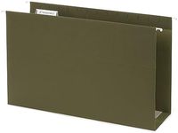 Blue Summit Supplies 25 Legal Hanging File Folders, Legal Size, Extra Large 4" Expansion, Includes 1/5 Cut Tab Inserts, Standard Green, Expanding Files with Extra Capacity, 25 Pack
