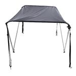 Boat Umbrella, Boat Shade Canopy, Aluminum Alloy Rod 210D Coated Oxford Cloth Sunshade for Inflatable Dinghy Canoe Kayak Boat