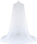 GWHOLE Large Mosquito Net Bed Canopy Netting for Single to King Size Beds, White