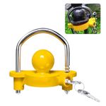 VonLux Caravan Trailer Hitch Lock Coupler Lock, Universal High Security Tow Ball Coupling Lock with 2 Keys, Guards Against Theft of Caravans & Trailers