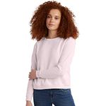 Hanes Women's Crewneck Sweatshirt, EcoSmart Fleece Women's Pullover Sweatshirt, Sweatshirt for Women, Pale Pink, X-Large