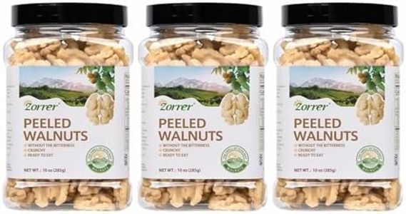 Zorrer Premium Skinless Raw Walnut Halves, 10 oz Pack of 3, Unsalted