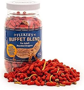 Fluker's Buffet Blend Adult Bearded Dragon Diet, Mealworms, Crickets and Pellets, 2.9 oz