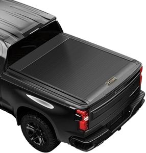 Retractable Truck Bed Tonneau Cover for 2014 2015 2016 2017 2018 2019 2020 2021 2022 2023 2024 2025 Chevy Silverado/GMC Sierra 1500 (5'8" /69" Bed) Retractable Hard Truck Bed Cover Key Lock