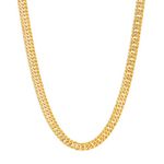 DMJ 24Inch Premium (H.Q) Finely Detailed Chain in Gold Plating Gold-Plated Brass Chains | Accessories Jewellery | Neck Chains (Exp-(8mm))