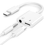 iPhone 15 Headphone Adapter, [Apple MFi Certified] USB C to 3.5 mm Headphones/Earphones Aux Audio + PD Charger Jack Adapter Splitter Dongle for iPhone 15/15 Pro/15 Pro Max/15 Plus, iPad Pro/Air