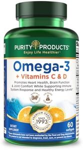 Purity Products - Omega-3 Plus Vitamin C & D, 60 softgels