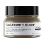 L'Oréal Professionnel Absolut Repair Molecular Rinse-Off Mask, Detangling Hydrating for Colored Damaged Hair, Repairs Reinjecting Peptides Amino Acids, 250ml