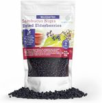 Dried Elderberries - 1lb Bulk - Hand-Sorted, Wildcrafted, Natural, Non-GMO, Whole European Immune System Support for Black Elderberry Syrup, Gummies, Jelly, Tea, Wine, Raw Sambucus, One Pound