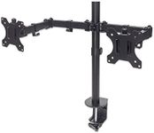 Manhattan 461528 Table Mount with Monitor Arm for Two Displays from 13 Inch to 32 Inch up to 8 kg Double Swivel Black