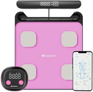 Fitdays Smart Body Fat Scale | Advanced 8-Electrode Technology for BMI/20+ Body Metrics | Full-Color LED & High Precision | Bathroom Weight Scale for Fitness/Weight Loss | FG2202WB Pink