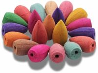 EZONEDEAL Mix Fragrance Backflow Incense Cones, Backflow Incense Smoke Tower Bullet Incense Cones Colourful Fragrances Cone Backflow Cones for Backflow Incense Burner Holders (50Pcs Colourful)