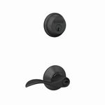 Schlage FB50N G Acc 622 Single Cylinder Deadbolt and Keyed Entry Accent Lever, Matte Black