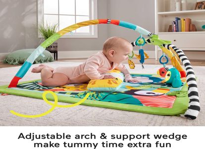 Fisher-Price Rainforest Sensory Baby Gym – Play Mat with Toys