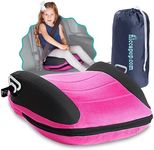 Hiccapop UberBoost Inflatable Booster Car Seat | Blow up Narrow Backless Booster Car Seat for Travel | Portable Booster Seat for Toddlers, Kids, Child | Pink/Black