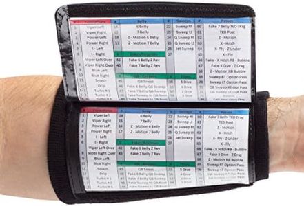 WristCoaches QB Wrist Coach - Playbook Wristband (Youth) - Heavy Duty Football Wristbands for Boys with Three Playsheet Compartments - Perfect for Flag Football and Tackle Football, LYSB00UQXBTC4-SPRTSEQIP, Black, Youth