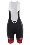 Sundried Womens Padded Cycling Bib Shorts Road Bike and Mountain Bike Shorts (M, Black)