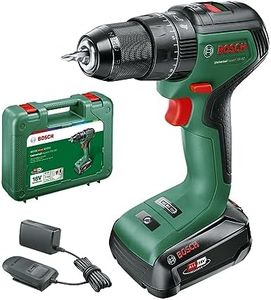 Bosch 18V Cordless Brushless Impact Hammer Drill Driver With 2.5Ah Battery, Charger and Case, 2 Speed, 20 Torque Settings, 60Nm, 13mm Metal Chuck (UniversalImpact 18V-60). Made in Europe