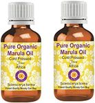 Deve Herbes Pure Organic Marula Oil (Sclerocarya birrea) Natural Therapeutic Grade Cold Pressed (Pack of Two) 100ml X 2 (6.76 oz)