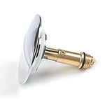 Bathroom Sink Drain Plug Stopper, 69mm Push Pop-Up Click Clack Plug Stopper, Brass Slotted Plug Bolt Set Overflow for Waste Plug Washbasin Kitchen Bathroom Faucet Vessel Vanity Sink , Chrome Plated