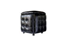 Infinity Technologies 5 in 1 Black pouffes for Sitting / Leather Ottoman / poufee Seats