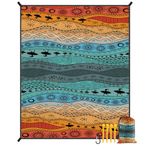 Spardar Beach Blanket, Extra Large Beach Blanket Waterproof Sandproof, Quick Drying Lightweight Foldable 71''*87'' Beach Mat fits 2-6 People for Beach, Picnic and Vacation