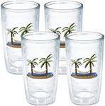 Tervis Tumbler Palm and Hammock 16-Ounce Double Wall Insulated Tumbler, Set of 4