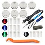 GM Instrument Cluster Gauge Stepper Motor Repair Kit X27 168 Fits 03-06 GM Chevy Silverados Tahoes Yukons (7 Motors+36 Led Light Bulbs+Soldering Iron+Solder Sucker+Remove Tool+Flux Rosin Core Solder)