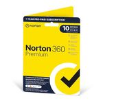 Norton 360 Premium 2024, Antivirus software for 10 Devices and 1-year subscription with automatic renewal, Includes Secure VPN and Password Manager, PC/Mac/iOS/Android, Activation Code by Post