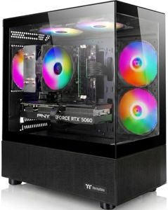 AIGAMEPC Gaming PC Desktop Computer, AMD Ryzen 7 5700X, GeForce RTX 5060 8G, 16GB DDR4 RAM, 1TB M.2 NVMe SSD, BX3 650W 80PLUS Bronze PSU, ARGB Fans, WiFi+BT, for Game Design and Office