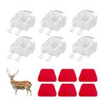 povtii 6PCS Deer Whistles, Car Deer Whistles Warning Device with Rubber Pads, Whistle Save a Deer Avoids Collisions, Universal Car Accessories Repellent Deer Alert for Vehicles (White)