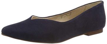 Bugatti Women Dark Blue Ballerina Leather Ballet Flats-3 UK (36 EU) (5 US) (411-71161-3400-4100)