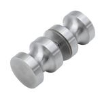 CKB Double Side Shower Door Knob, Glass Door Pull with Brushed Nickel, Solid sus304 Stainless Steel Shower Door Handle Compatible with 5/16" to 1/2" Glass Door.