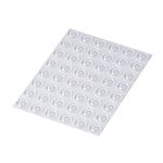 Happy Bananas Clear Self Adhesive Flat Bumper Pads Stops Rubber Feet for Glass Table Tops, Coasters, Metal, Crafts - 10.1mm x 1.8mm (48)