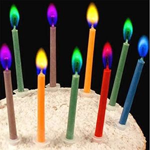 Happy Birthday Cake Candles, Birthday Candle Fun Colorful Candle Holders Included, for Birthday Cakes to Make it a Magical Celebration (Colorful, 24)
