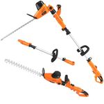 GARCARE 2 in 1 Corded Pole Hedge Trimmer 4.8-Amp with 20 Inch Laser Cutting Blade, Blade Cover Included