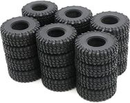 24pcs RC 1.0 Crawler Mud Tire Soft Tyre Height 55mm/2.16inch fit for 1/24 beadlock Wheels Rims