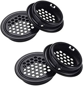 D.X&PZLS 6 Pcs Round Ventilation Grilles Vent Mesh Wardrobe Vents, 60mm Stainless Steel Air Vent Shoe Cabinet Vents Cover Cupboard Air Vent for Kitchen Bedroom Bathroom