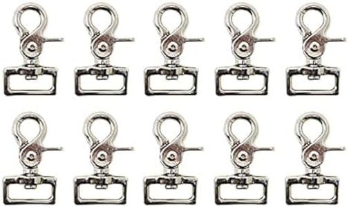PRORIDER Hardware 25 Pcs 1" Trigger Snaps Swivel Clip Round Eye Steel Alloy 40374