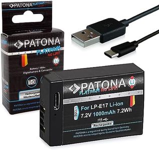 PATONA USB-C Platinum Batteria Ricambio per LP-E17 Compatibile con Canon EOS RP R8 R10 R50 R100 77D 200D 250D 750D 760D 800D 850D M3 M5 M6 Rebel SL3 SL2 Kiss X8i X9
