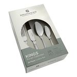 Grunwerg Kings 24-Piece Cutlery Set Gift Boxed, 18/0 Stainless Steel