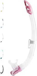 Cressi Gamma Tubo de Snorkel, Mujer, Transparente/Rosa, Talla única