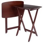 Darlene 2-Pc Snack Table Set, Walnut